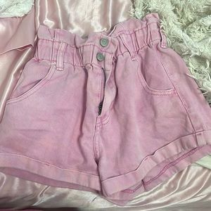 Pink jean shorts pacsun